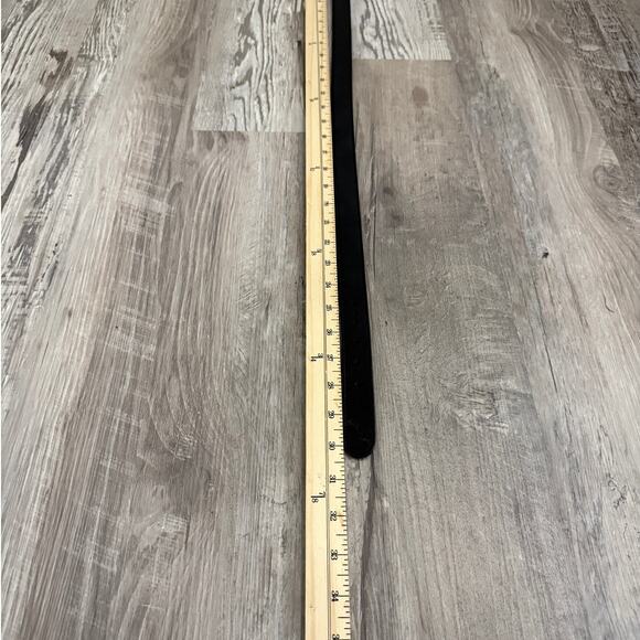 Gucci Black Leather Marmont Belt Silver Double G Italy Kid's Large - Picture 11 of 12